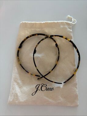 J. Crew Thin Tortoiseshell Headbands - Set of 2